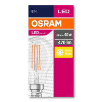 LED žiarovka E14 P45 4W  40W 470lm 2700K Warm 320° Filament OSRAM Value