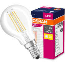 LED žiarovka E14 P45 4W  40W 470lm 2700K Warm 320° Filament OSRAM Value