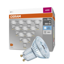 10PAK LED žiarovka GU10 4,3W  50W 350lm 4000K Neutrálna 36° OSRAM