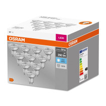 10PAK LED žiarovka GU10 4,3W  50W 350lm 4000K Neutrálna 36° OSRAM