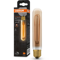 Dekoratívna LED žiarovka E27 TUBULAR 4,8W  40W 470lm 2200K Warm 320° Filament Dimmable OSRAM Vintage 1906