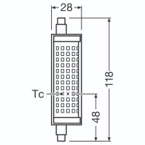 LED žiarovka R7s 118mm 18,2W 2452lm 2700K Warm 300° OSRAM Performance Class