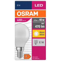 LED žiarovka E14 P45 4,9W  40W 470lm 3000K Warm 200° OSRAM VALUE