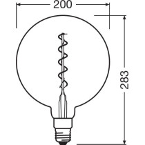 LED žiarovka E27 G200 5W  28W 300lm 2500K Warm 360° OSRAM Vintage 1906