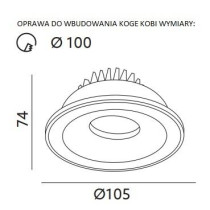 LED vstavané svietidlo KOGE 10W 700lm kruhové biele KOBI movement