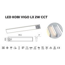 LED svietidlo VIGO LX 2W 40cm, senzor pohybu