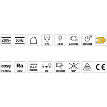 LED vlákno R7S 8W  80W 900lm 4000K Neutrálne 360° J78mm KOBI