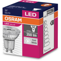 Žiarovka LED GU10 3,6W  50W 350lm 6500K Cold 36° OSRAM Value