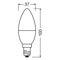 4PAK LED žiarovka E14 B35 5W  40W 470lm 2700K Warm 300° OSRAM Base