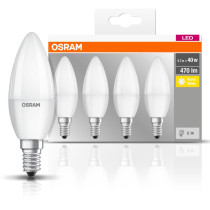 4PAK LED žiarovka E14 B35 5W  40W 470lm 2700K Warm 300° OSRAM Base