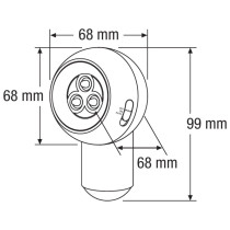 LED lampa na batérie SPYLUX biela 0,3W 17lm 3000K teplá IP43 LEDVANCE Senzor pohybu