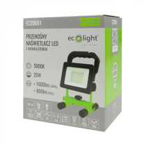 Prenosný 20W LED reflektor s batériou