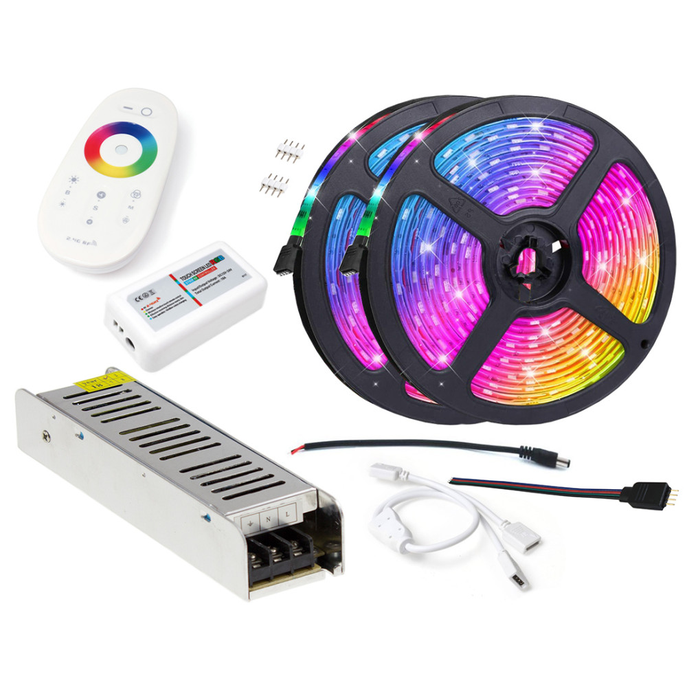 LED pásik - RGB 5050 - 10m - IP20 - SADA na strop