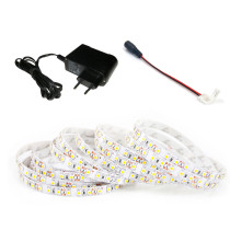 LED pásik - 1m - 120LED/m - 9,6 W/m - 700Lm - IP20 - studená biela - SADA ZDROJ + KONEKTOR