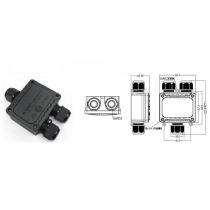 Hermetický krabica IP68 so 4 PIN konektorom