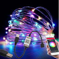 LED svetelná reťaz - RGB MULTICOLOR - USB - SMART - 5 m