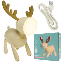 Detská LED nočná lampa DEER béžová