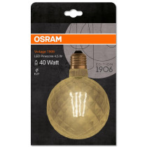 LED žiarovka E27 PINE 4,5W  40W 470lm 2500K Warm 360° OSRAM Vintage 1906