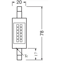 LED žiarovka R7s 78mm 7W 806lm 2700K Warm 300° OSRAM