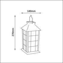 LED solárny záhradný lampáš - biela