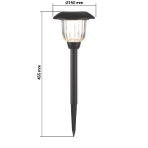 LED solárna lampa LGS910, 0,24W, 10lm, 2700K - vymeniteľná batéria