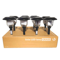 LED solárna lampa LGS910, 0,24W, 10lm, 2700K - vymeniteľná batéria