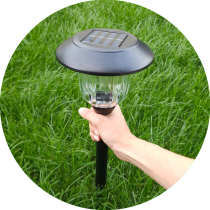 LUMAX - LED solárna lampa model LGS910 - 0,24W - 10lm - Teplá biela / 2700°K - vymeniteľná batéria