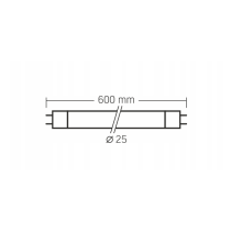 LED trubica T8 - 60cm - 10W - studená biela