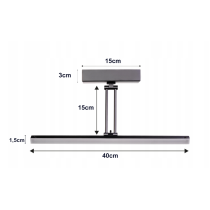 Nástenné svietidlo LED do kúpeľne - 40 cm - 7W čierne