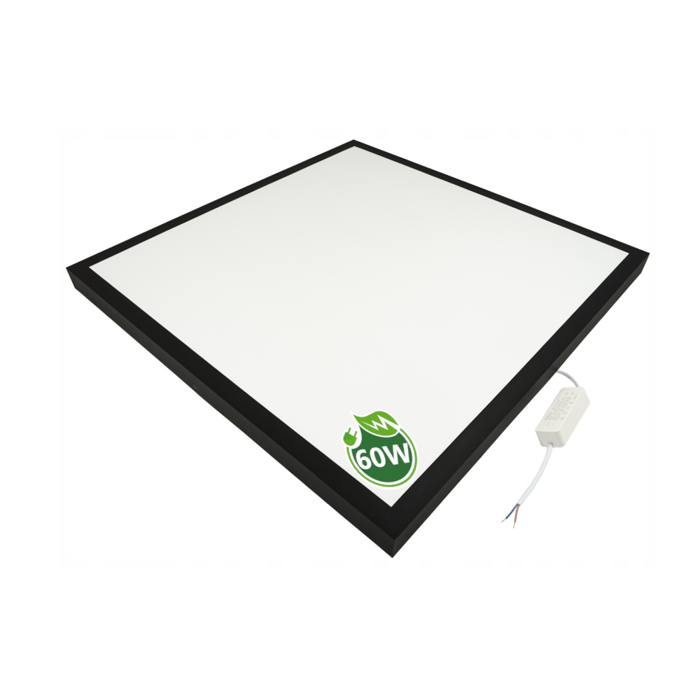 LED panel povrchový čierny - 60x60 - 60W - neutrálna biela