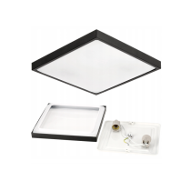 Stropné LED svietidlo LARI-S BLACK - 2xE27 IP20 + 2x E27 10W sviečka - teplá biela