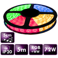 BERGE LED pásek - SMD 5050 - RGB+WW - 5 m - 60 LED/m - 14,4 W/m - IP20