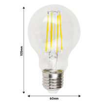 LED žiarovka E27 A60 8W neutrálna biela