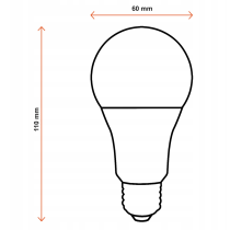 LED žiarovka MILIO - E27 - A60 - 15W - 1220Lm - neutrálna biela