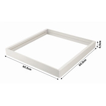 Prisadený rámček pre LED panely 60x60, plastový, 65mm