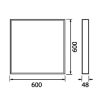 MONTÁŽNY RÁMČEK klik pre LED panely 60x60cm