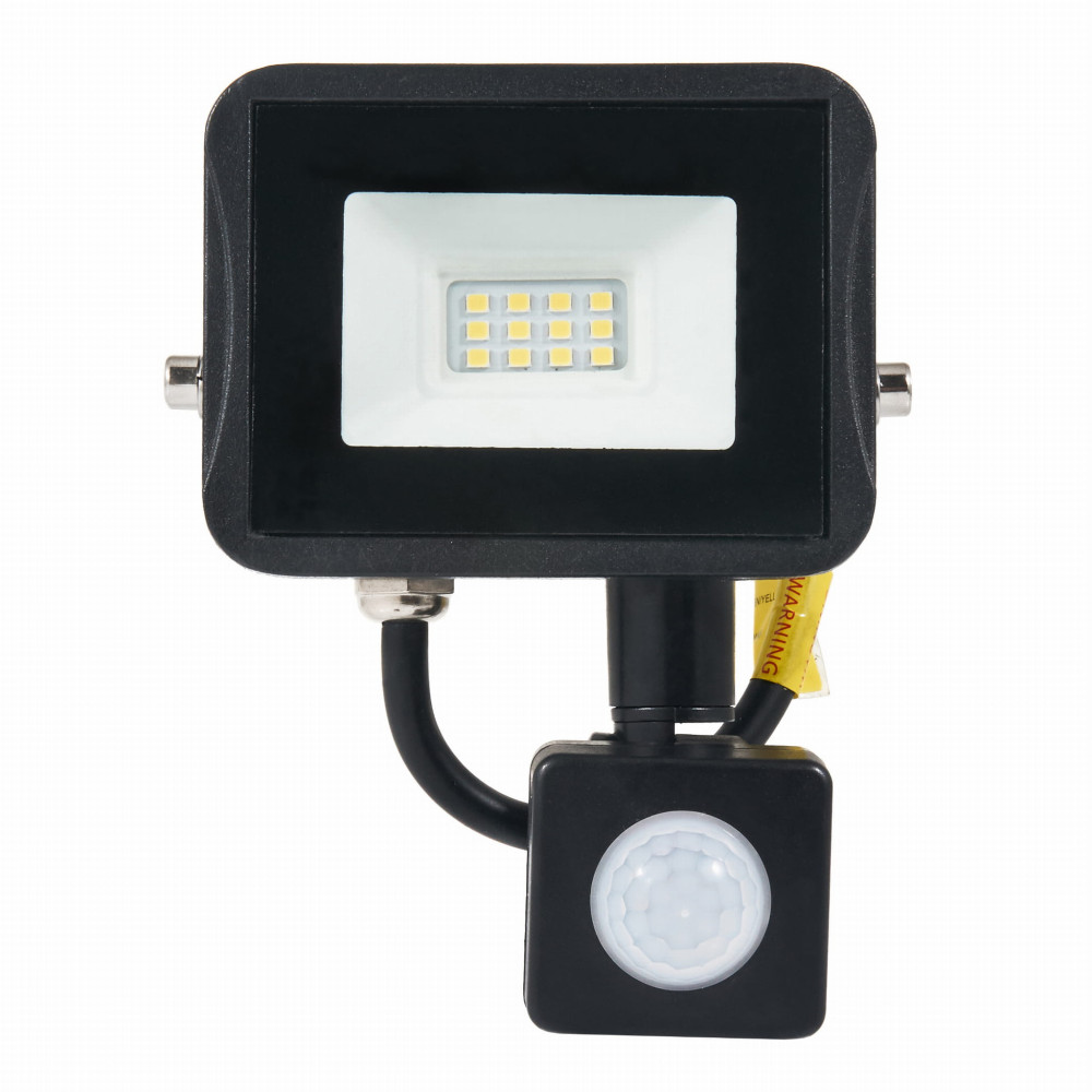 LED reflektor IVO so snímačom PIR - 10W - IP65 - 850Lm - teplá biela - 3000K