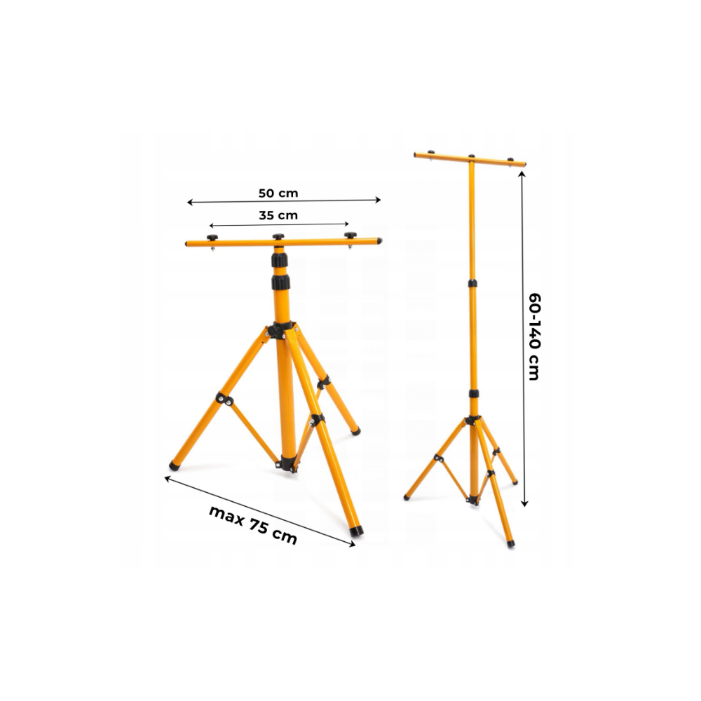 Statív na reflektor dvojitý - žltý - 140cm