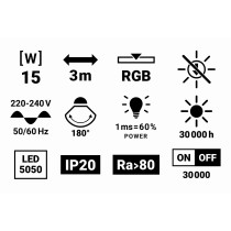 LED pásik RGB - Tuya Smart Home WiFi - 3m