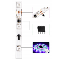 LED pásik RGB digitálny - IP67 - 5m - dúhový efekt