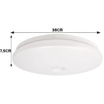 LED stropné svietidlo 24W IP44 PIR neutrálna biela