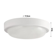 LED stropné svietidlo biele - 15W - studená biela