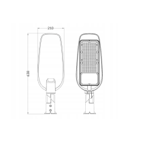 LED pouličná lampa - 150W - 230V - neutrálna biela