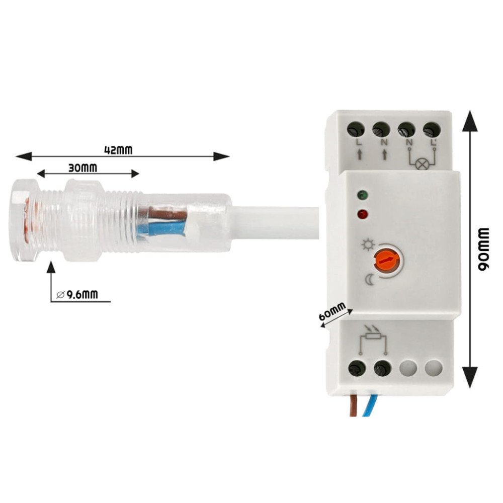 Súmrakový senzor s externou sondou IP65 3000W