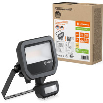 LED reflektor 8W 1100lm 3000K IP66 čierny so senzorom pohybu LEDVANCE Floodlight