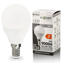 LED žiarovka G45 - E14 - 10W - studená biela