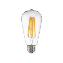 LED žiarovka E27 filament ST64 10W teplá biela