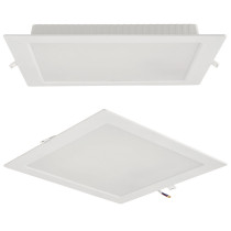 Štvorcový LED panel zapustený biely - 24W - PC - neutrálna biela