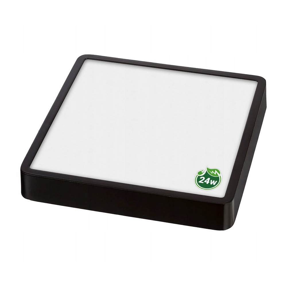 LED panel štvorcový povrchový čierny 30x30x3, 5cm - 24W - 1900Lm - neutrálna biela