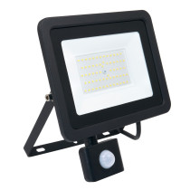 BERGE LED reflektor RODIX PREMIUM so snímačom PIR - 50W - IP65 - 4250Lm - studená biela - 6000K - záruka 36 mesiacov